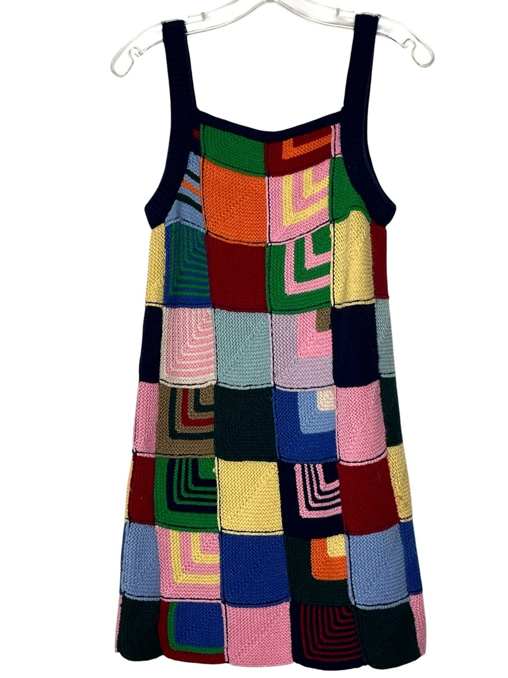 RE/DONE Multi Knit Patchwork Tank Mini Dress Size S